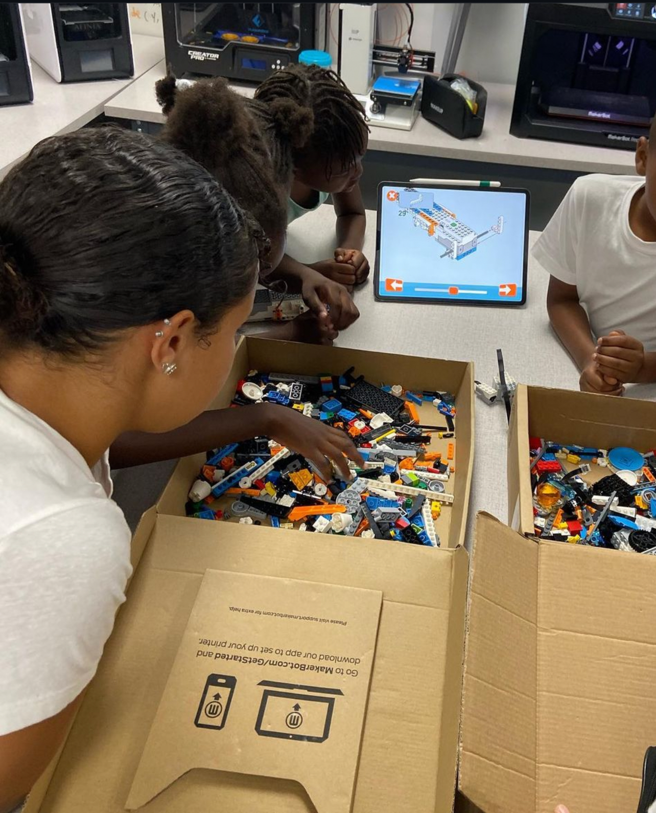 Students participating in after school STEM activities